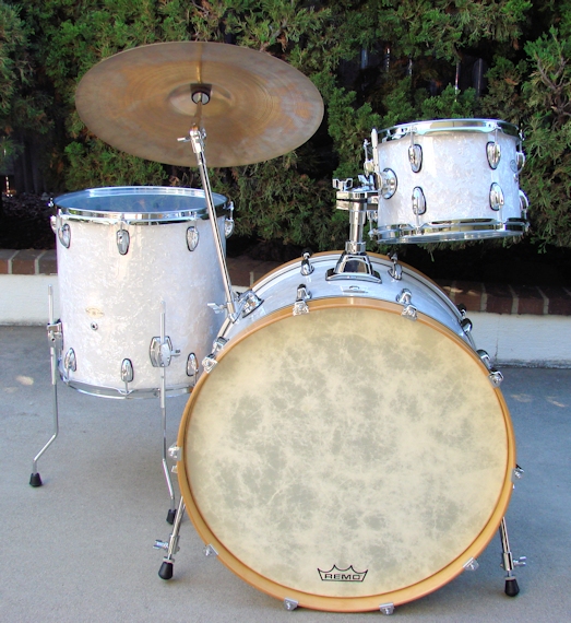 24"x16" White Pearl Bass Drum Kit